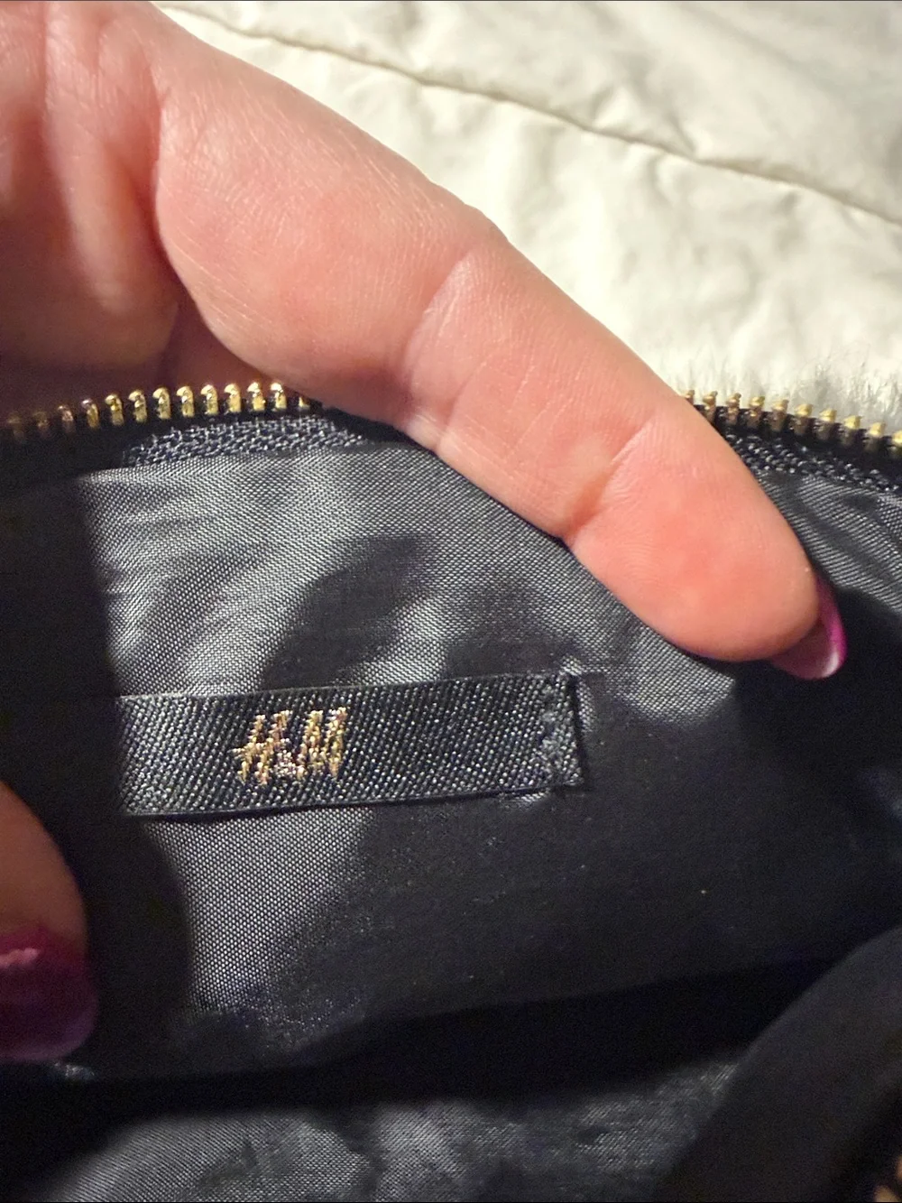 Faux Fur Pouch - Charcoal Gray
